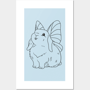 Fairy Bunny - Cute Illustration Posters and Art